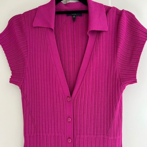 RAG & BONE Esme Deep Pink Button-Down Dress - Picture 4 of 6